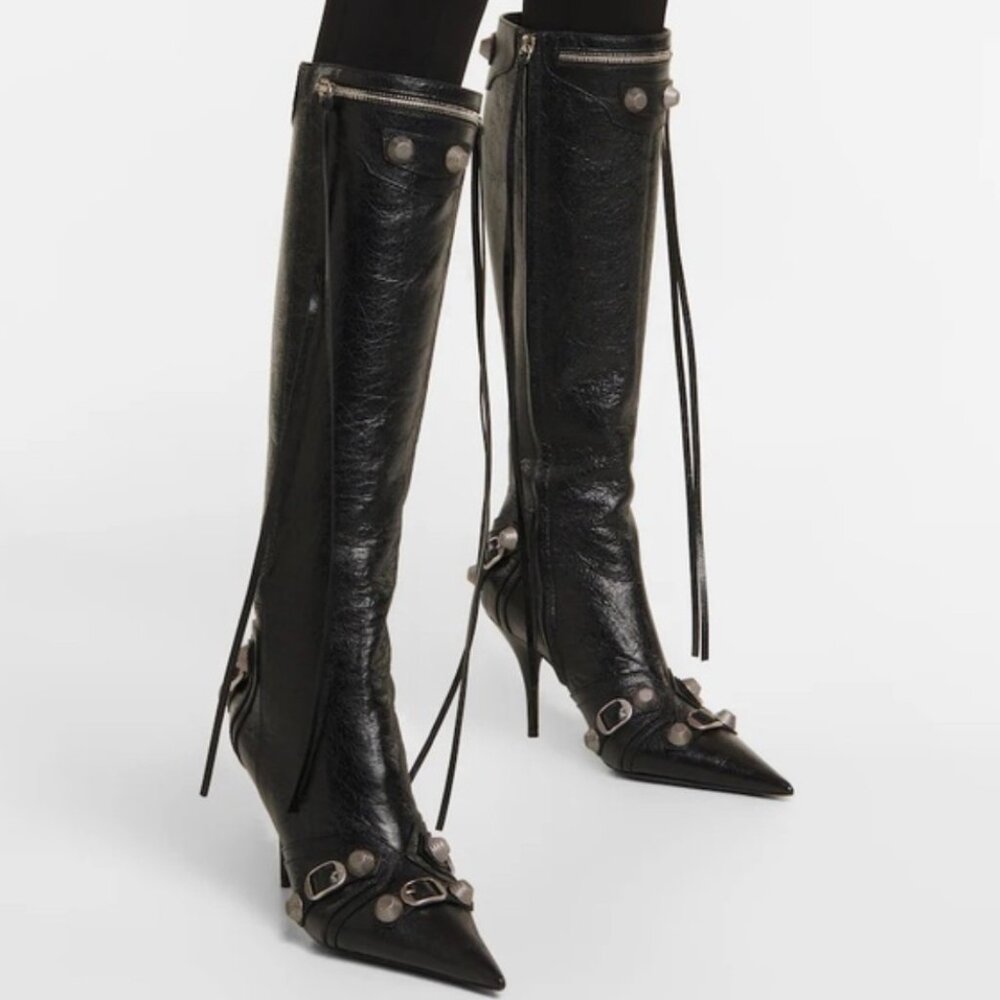 BALENCIAGA cagole leather boots